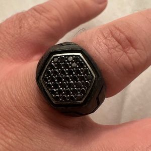 Black Carbon Black Diamond Ring